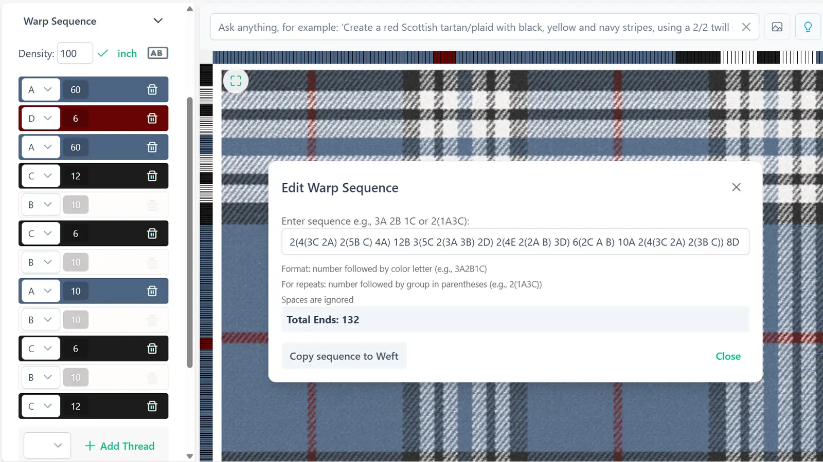 Sequence dialog and paint bars
