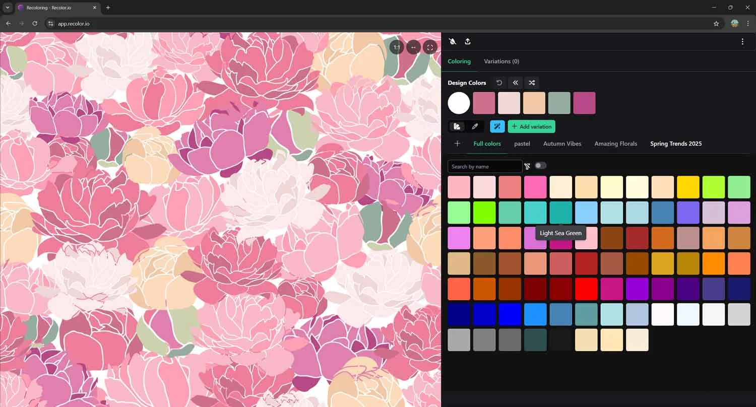 Image showing recolor.io colorpalet